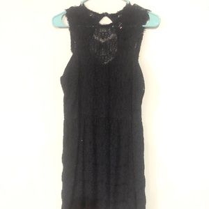 Navy Blue, lace dress.